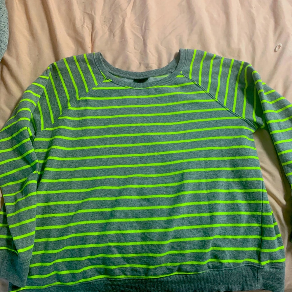 Torrid neon striped sweatshirt
